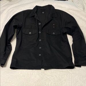 HUF Black Lightweight Shirt Jacket with Tailored Fit